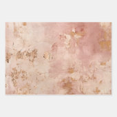 Roos goudverf inpakpapier vel (Voorkant 3)