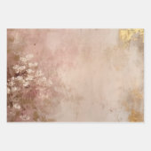 Roos goudverf inpakpapier vel (Voorkant)