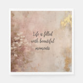 Roos goudverf servet (Voorkant)