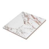 Roos goudvezel tegeltje (Zijkant)