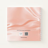 Roos goudvis Zwarte zijde satin elegant naam Notitieboek (Achterkant)