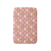 Roos goudvisschaalpatroon met glittereffect badmat (Voorkant Verticaal)