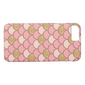 Roos goudvisschaalpatroon met glittereffect Case-Mate iPhone case (Achterkant (Horizontaal))