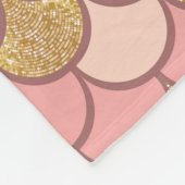 Roos goudvisschaalpatroon met glittereffect fleece deken (Hoek)