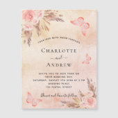 Roos goudvlinder  magnetische uitnodiging (Voorkant)