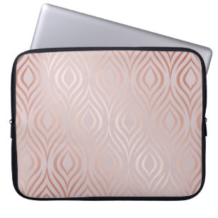 Roos goudvormig naadloos patroon laptop sleeve