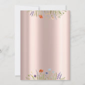 Roos goudVrijgezellenfeest van wilde bloemen Kaart (Achterkant)