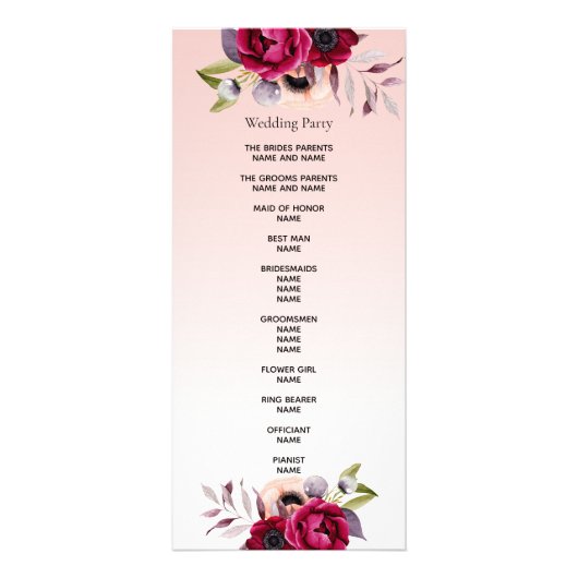 Roos goudvuurwapens - bruiloft reclamekaart (Achterkant)