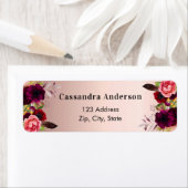 Roos goudvuurwapens geven hun adreslabel terug etiket (Insitu)