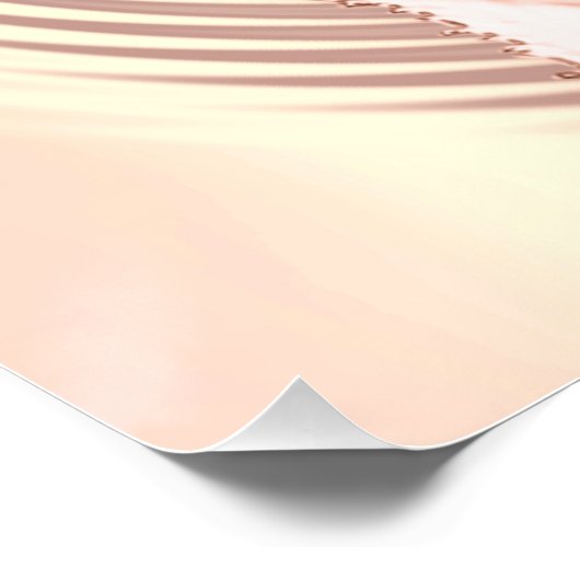 Roos - goudzwart koper - zijden cirkel rond zijde perfect poster (Hoek)