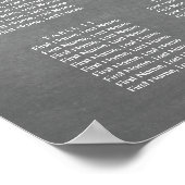 Roos - Gradenbord voor bruiloft Poster (Hoek)