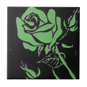 "Roos Green" Kitchen Garden Ceramic Tile Tegeltje