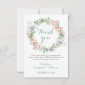 Roos Greenery 60th Diamond Wedding Jubileum Bedankkaart (Voorkant)