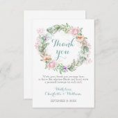 Roos Greenery 60th Diamond Wedding Jubileum Bedankkaart (Voorkant / Achterkant)