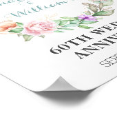 Roos Greenery 60th Diamond Wedding Jubileum Poster (Hoek)