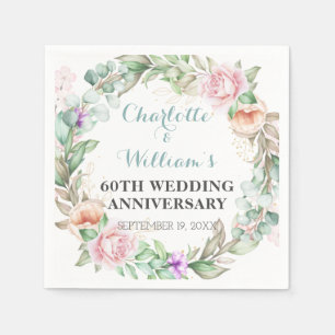 Roos Greenery 60th Diamond Wedding Jubileum Servet