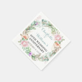 Roos Greenery 60th Diamond Wedding Jubileum Servet (Hoek)