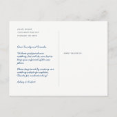 Roos Greenery Wood Rustic Wedding Verander de datu Aankondigingskaart (Achterkant)