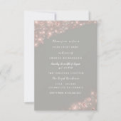 Roos Grey Glitter Vrijgezellenfeest Verjaardag Swe Kaart (Voorkant)