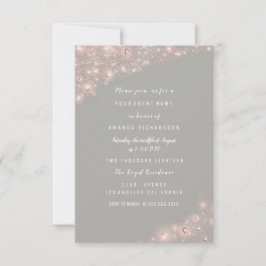 Roos Grey Glitter Vrijgezellenfeest Verjaardag Swe Kaart