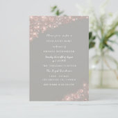 Roos Grey Glitter Vrijgezellenfeest Verjaardag Swe Kaart (Staand voorkant)