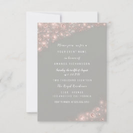 Roos Grey Glitter Vrijgezellenfeest Verjaardag Swe Kaart