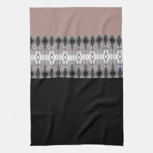 Roos grijs blauw en zwart modern theedoek