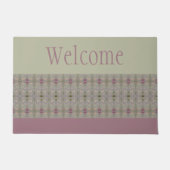 Roos grijs en groen deurmat (Voorkant)