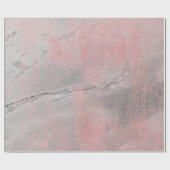 Roos Grijze Zilverkleurige Abstracte Kleetsteenbor Cadeaupapier (Vlak)