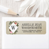  Roos groen bruiloft Adresetiketten Etiket (Insitu)