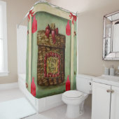 roos groen zeep douchegordijn (In situ)