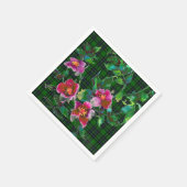  Roos groene vlecht Servetten (Hoek)