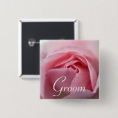 Roos : Groom Wedding Button (Voorkant /achterkant)