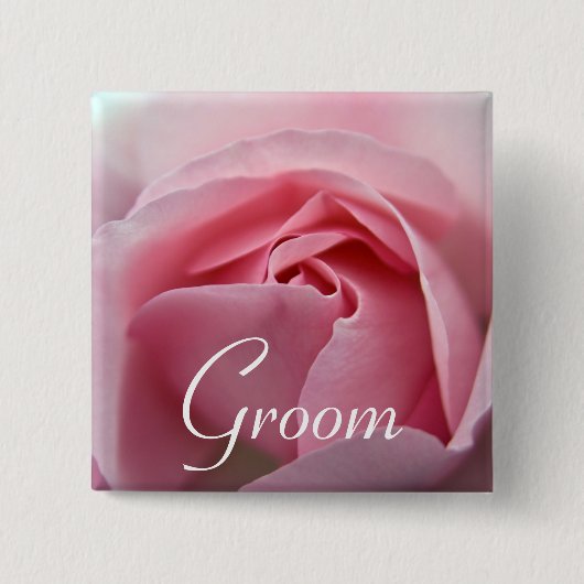 Roos : Groom Wedding Button (Voorkant)