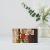 Roos Grunge Visitekaartje (Staand voorkant)