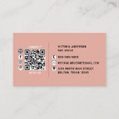 Roos Haar Glitter Drips Typografie Stylist Salon Visitekaartje (Achterkant)