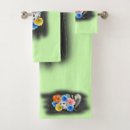 Roos Haar Vrouw Badhanddoek Set Bad Handdoek