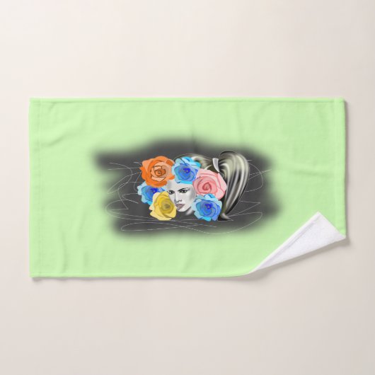 Roos Haar Vrouw Badhanddoek Set Bad Handdoek (Handdoek)