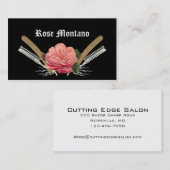  Roos Hair Razor Black Stylist Card Visitekaartje (Voorkant / Achterkant)