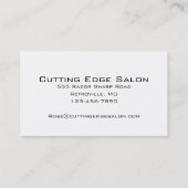  Roos Hair Razor Black Stylist Card Visitekaartje (Achterkant)