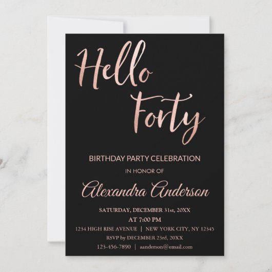 Roos Hallo Gold Foil Kaart (Voorkant)