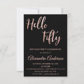 Roos Hallo Gold Foil Kaart (Voorkant)