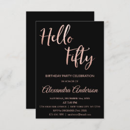 Roos Hallo Gold Foil Kaart