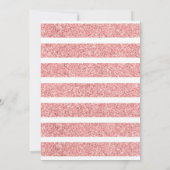 Roos Hallo Gouden Glitter "Verjaardagsfeest Kaart (Achterkant)