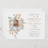 Roos Halve Maan Foto Religieuze Uitnodigingen (Voorkant / Achterkant)