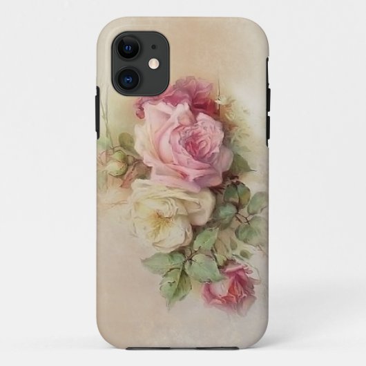 Roos Handbeschilderde Rozen van de Stijl Case-Mate iPhone Case (Achterkant)