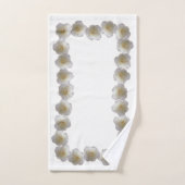 Roos handdoeken sets gepersonaliseerde witte rozen (Handdoek)