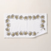 Roos handdoeken sets gepersonaliseerde witte rozen (Handdoek)