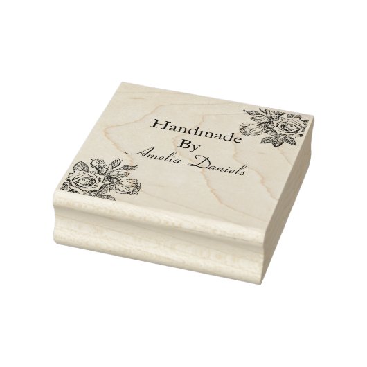  Roos Handgemaakt door Rubberstempel (Stempel)