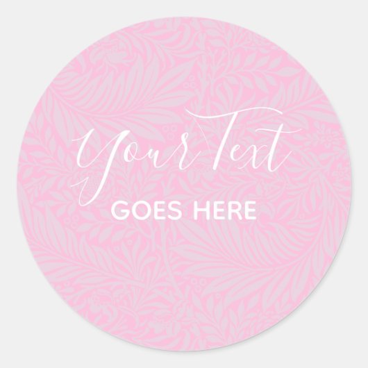 Roos Handmade Product Floral Pattern Ronde Sticker (Voorkant)